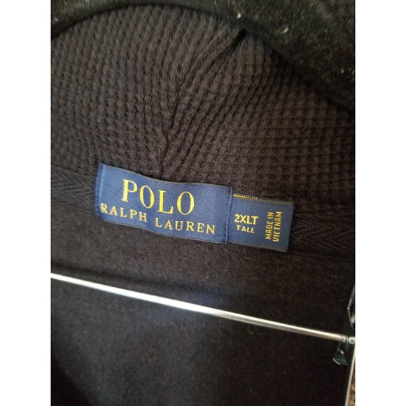 Polo Ralph Lauren full zip hoodie hooded sweatshirt black 2XLT 2X tall XXL - Picture 5 of 10